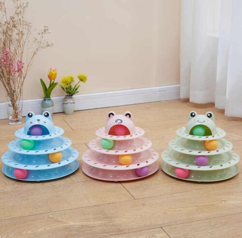 Interactive Cat Tower Turntable Toy